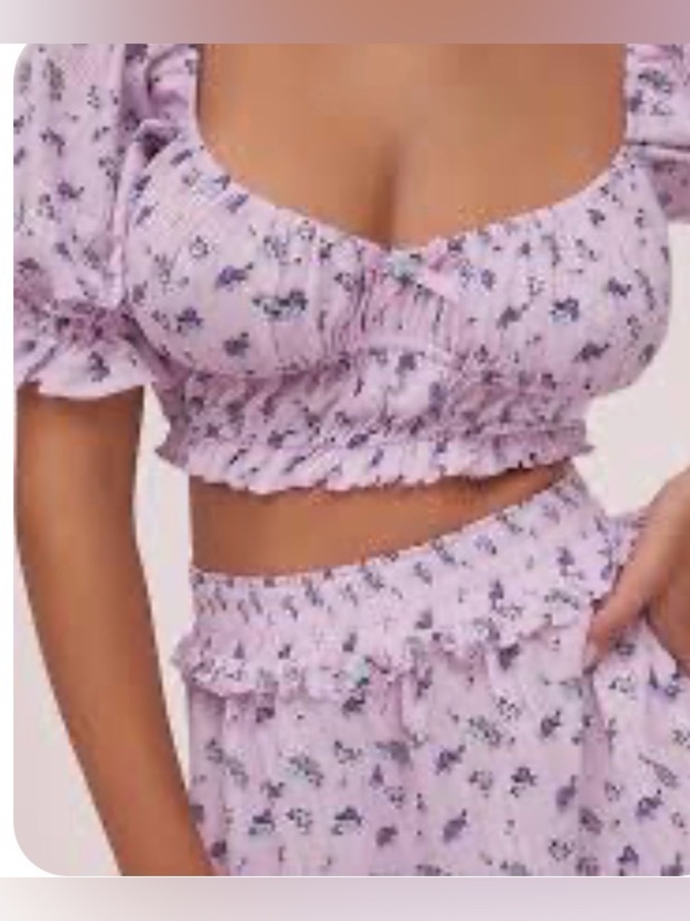 For Love & Lemons Lola Pointelle crop top size L